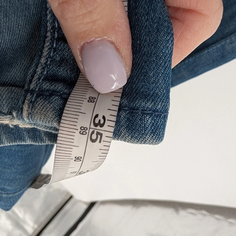 7 For All‎ Mankind Dojo Jeans 29 Blue Low Rise Flare Wide Leg Med Wash Y2K Indie